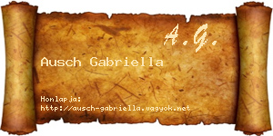 Ausch Gabriella névjegykártya